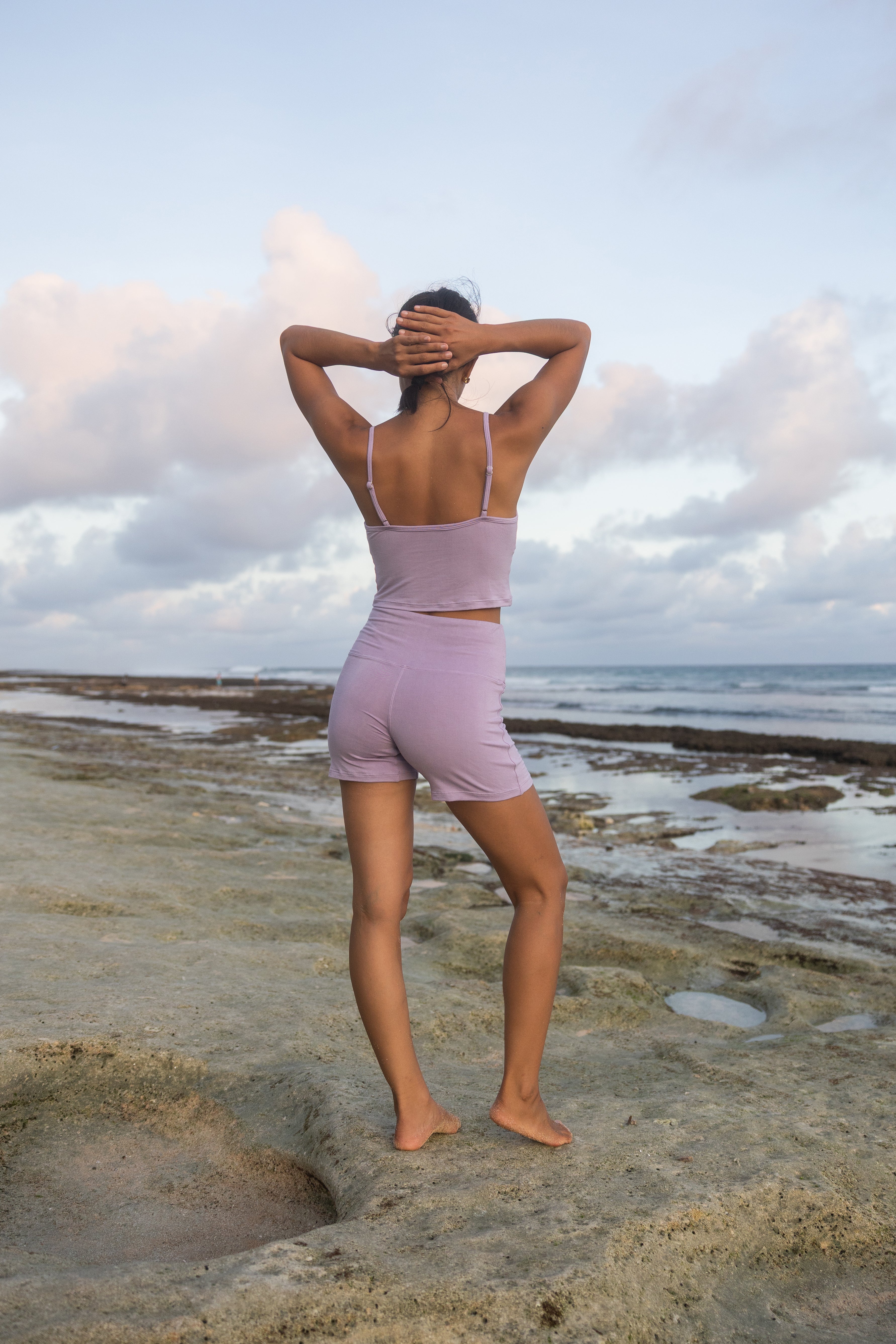 bamboo yoga shorts
lavender shorts
sustainable loungewear
bamboo activewear
eco-friendly shorts
soft yoga shorts
high-waisted lounge shorts
breathable workout shorts
natural fiber clothing
women's bamboo shorts
moisture-wicking shorts
pastel activewear
minimalist activewear
relaxed fit shorts
yoga essentials
slow fashion
stretchy bamboo shorts
summer lounge set
sustainable fashion
everyday comfort shorts