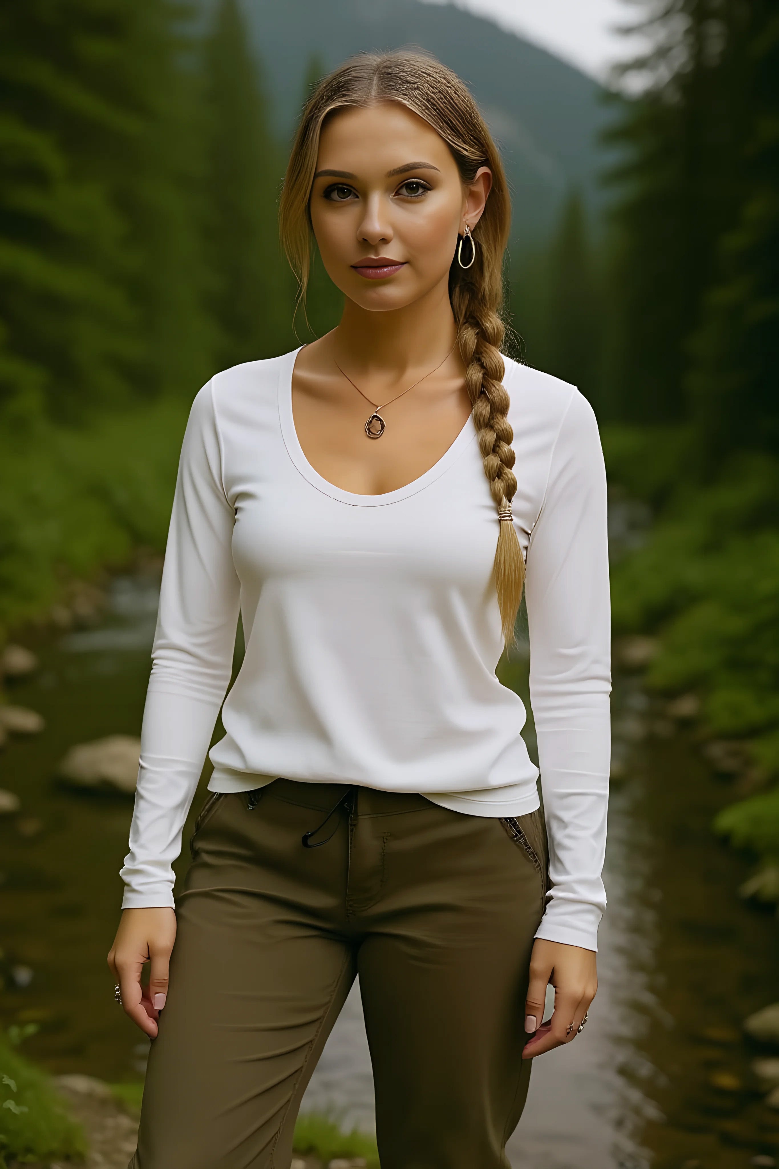 Bamboo Scoop Neck Long Sleeve