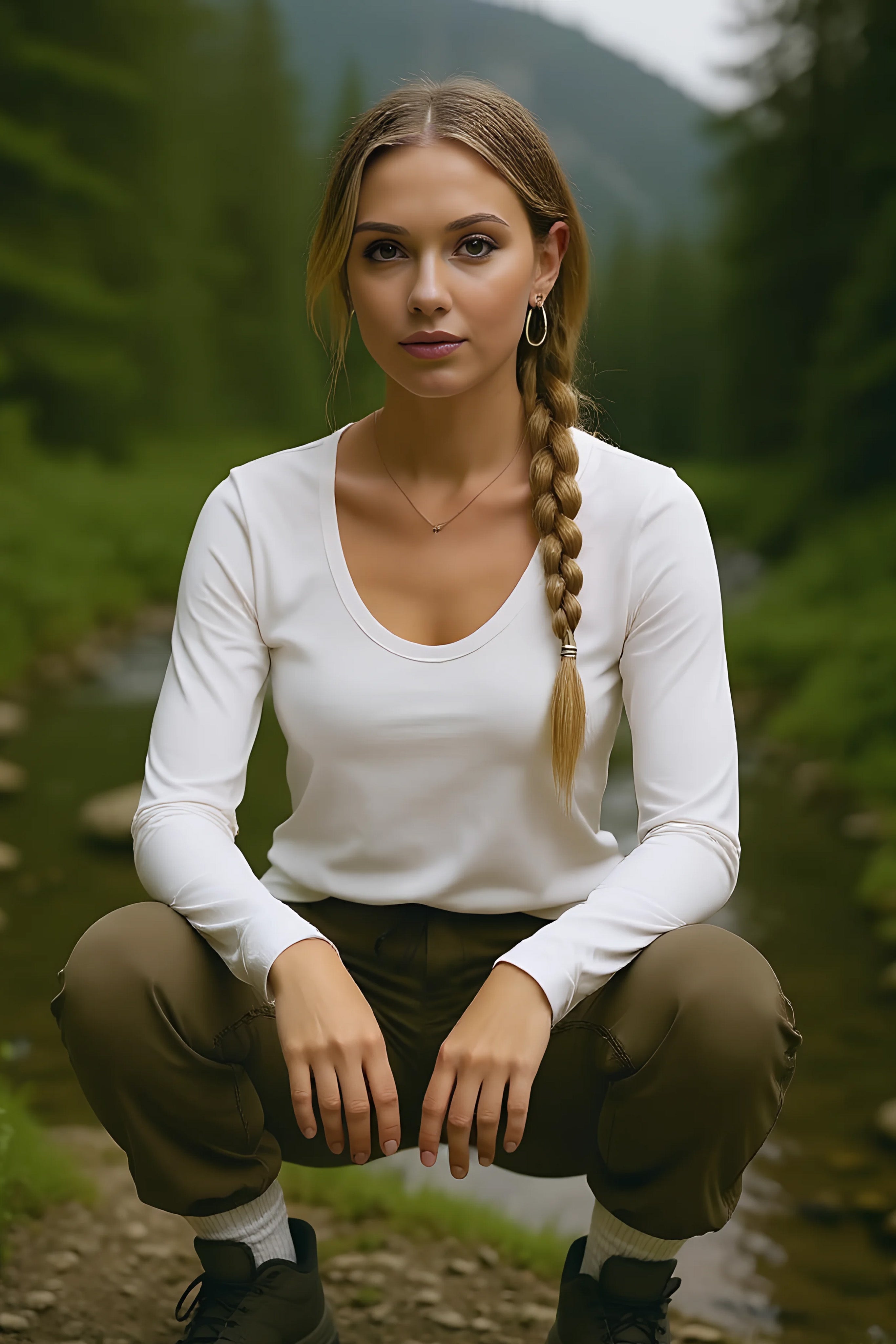 Bamboo Scoop Neck Long Sleeve